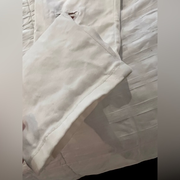 WHBM Ecru Skinny Distressed Ankle Jean With Rose Gold Sequins - Size Medium - Picture 6 of 12